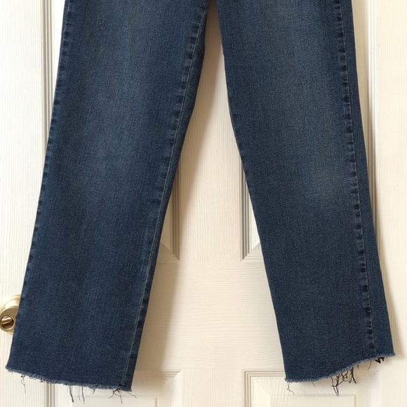 Social Standard by Sanctuary Dark Wash High Rise Cropped Straight Leg Jeans 6 - Picture 3 of 16